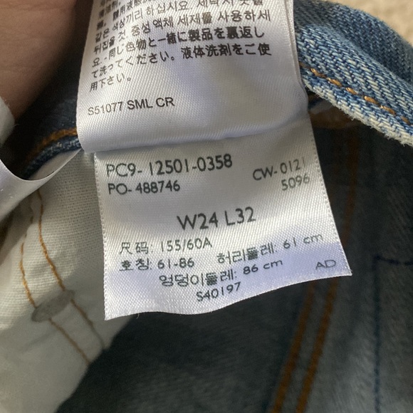 Levis 501 Distressed Straight Jeans - Picture 2 of 5